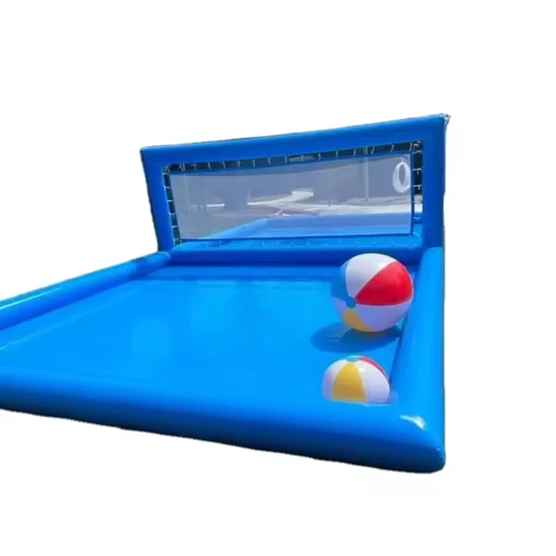 

Гигантское надувное желтое поле для пляжного волейбола 33x16 футов, сертифицировано CE, 2 года гарантии, простая установка для семейных праздников и вечеринок