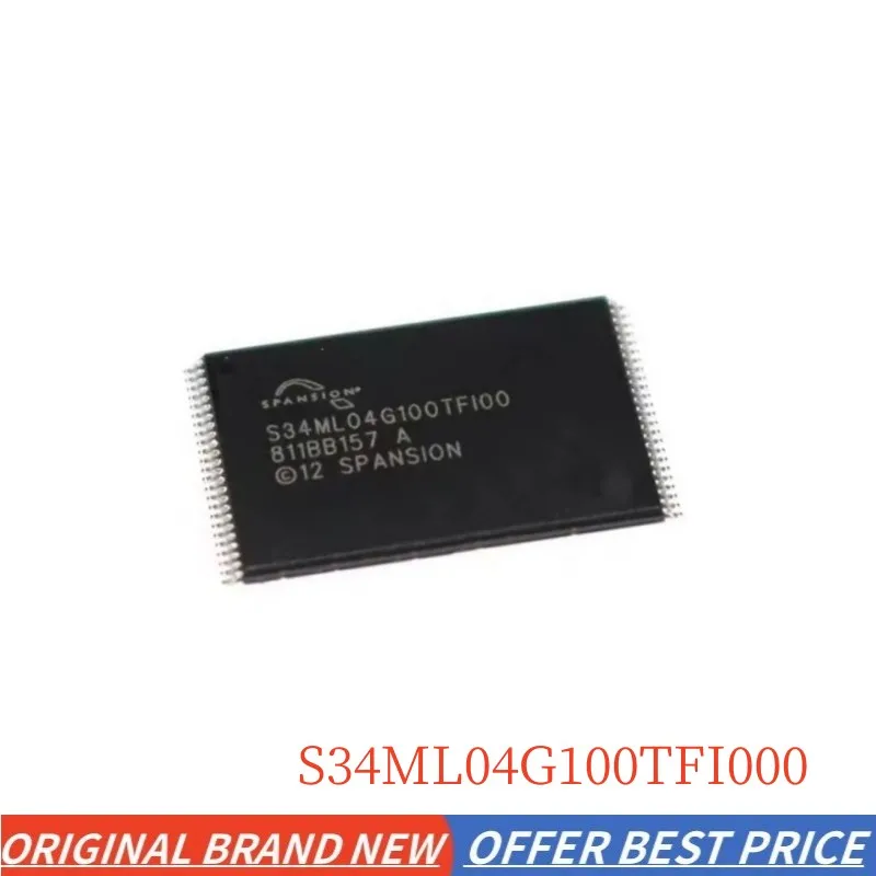 IN STOCK S34ML04G100TFI000 S34ML04G100TFI003 S34ML04G100TFI00 TSOPI-48 3.3V 4G-bit NAND FLASH Embedded Memory chip ic