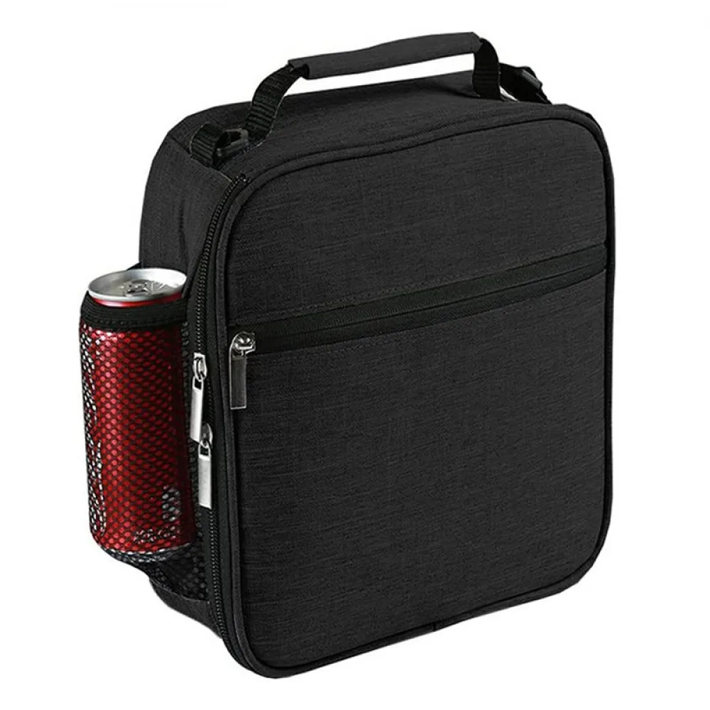 Portable Insulated Lunch Bag, Outdoor Picnic Cooler Bag, Lunch Bag with Cup Holder, Portable Lunch Box Insulated Bag for Student