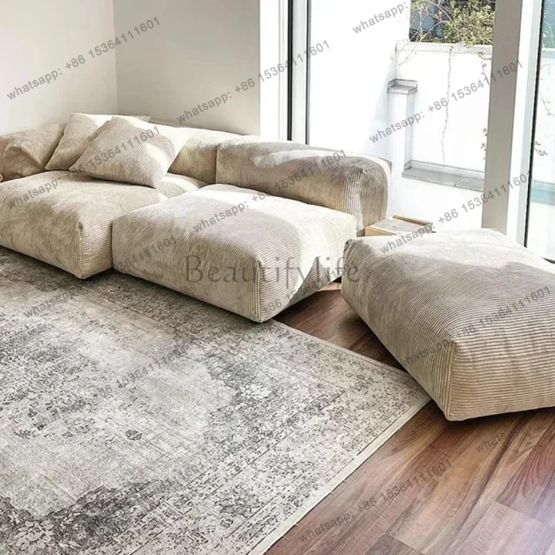 LSModular  Couch Chaise Lounges Corner Lazy Sofas Relaxing Puff Block Corduroy Sofa Living Room Sofas Home Furniture Armchair