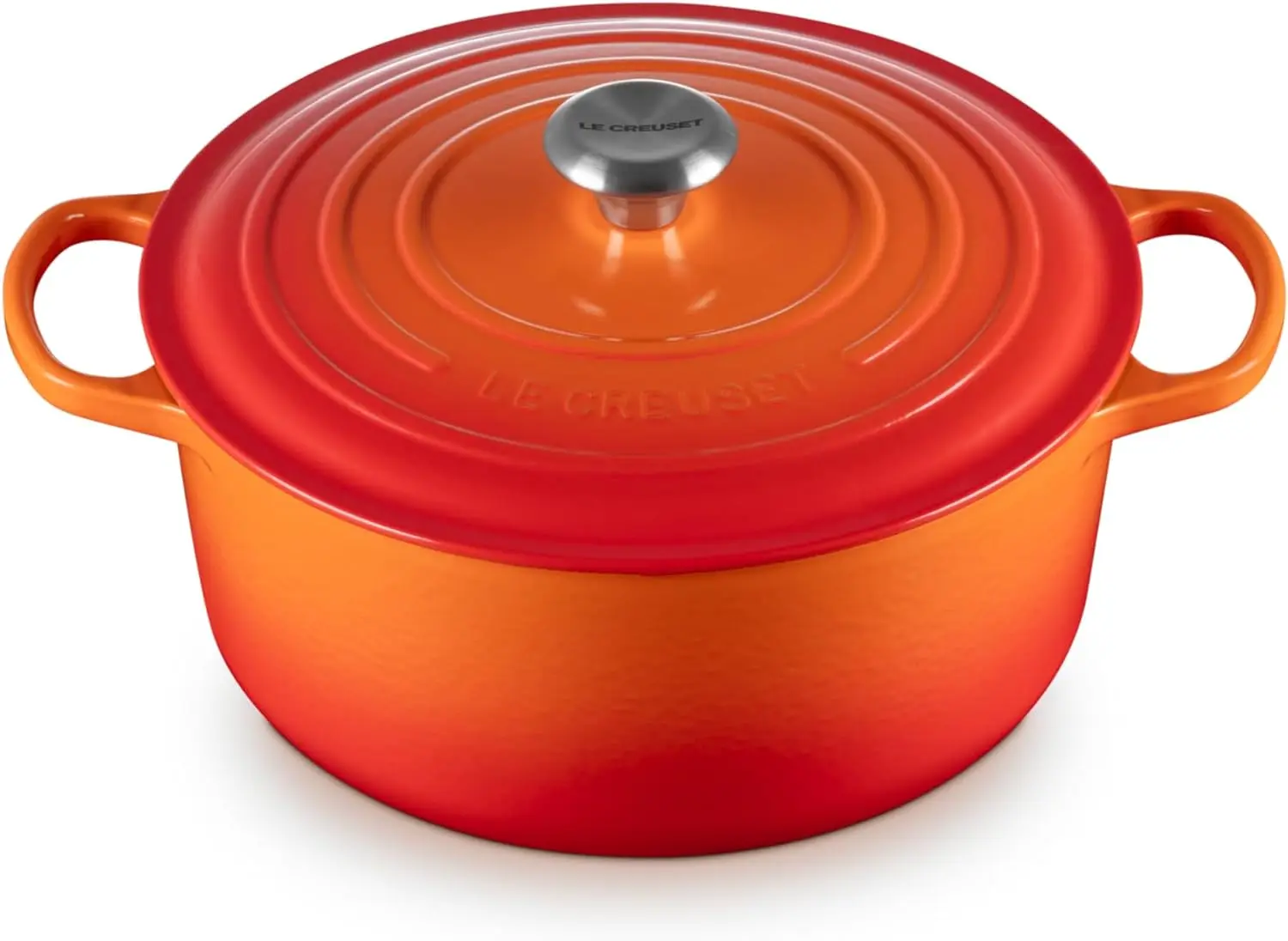 

Le Creuset Enameled Cast Iron Round Dutch Oven, 7.25 qt., Flame