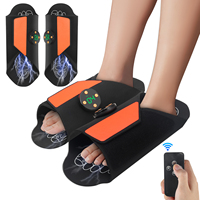 1 Pair EMS Foot Massager Mat - New Upgrade Foot Massage Shoes for Pain-Relief, with Remote Control, 8 Modes, 19 Massage Slippers