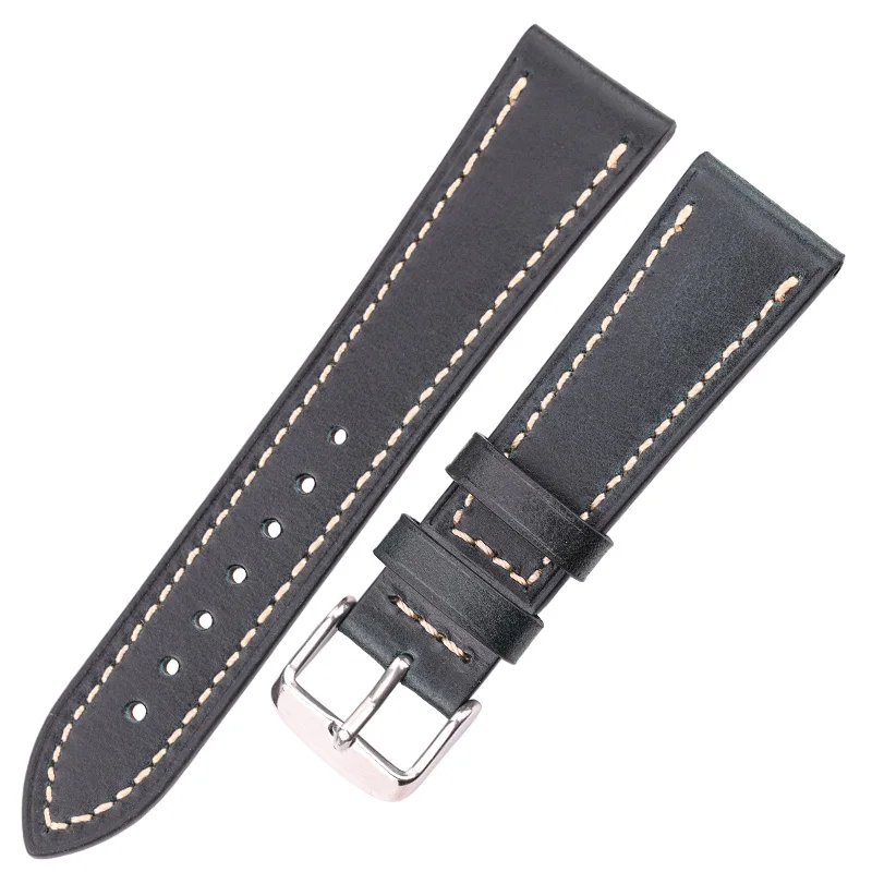 DUTRIEUX Weiches Rindsleder-Armband für Damen und Herren, 5 Farben, echtes Leder-Uhrenarmband, 18 mm, 20 mm, 22 mm, 24 mm, für Galaxy Watch 4 3 7