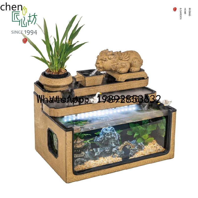 

living room fish tank flowing water ornament circulating water office desktop landscaping decoration fish tank
