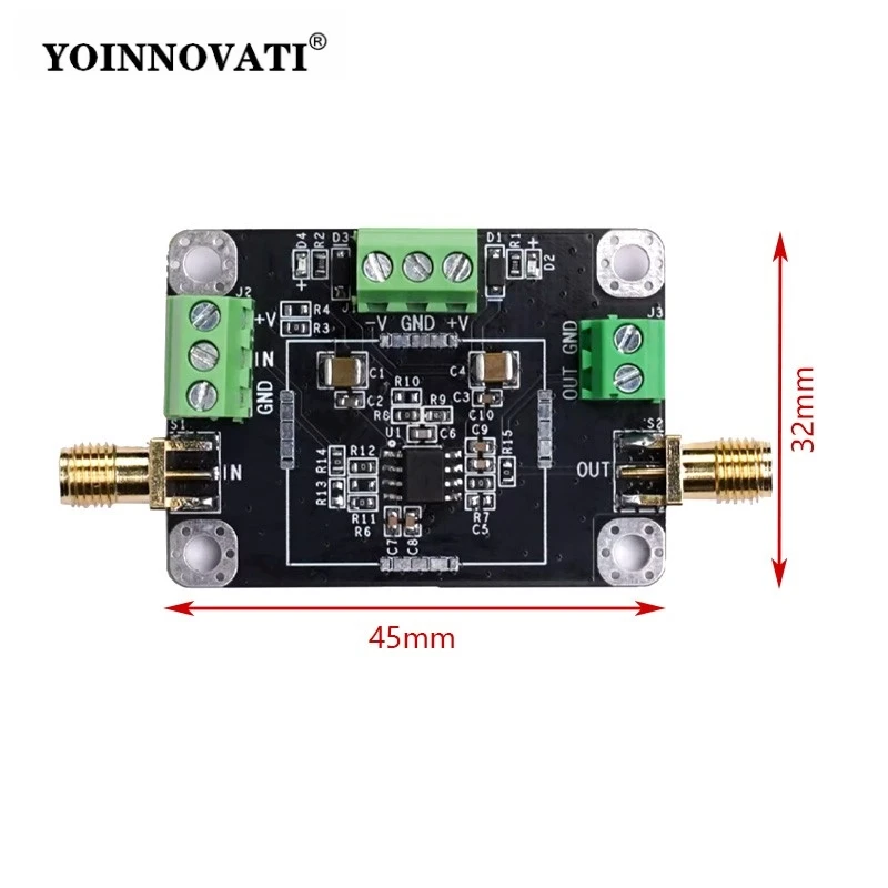 AD825 Transimpedance Amplifier Module, TIA IV Converter for High-Speed NA Current, APD/PIN Photodetector Signal Conditioning