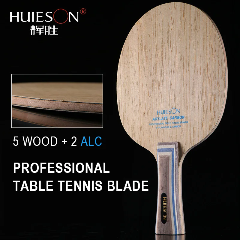 

HUIESON Table Tennis Blade Arylate Carbon Ping Pong Blade Professional 5 Wood 2 ALC Same Structure As Viscaria