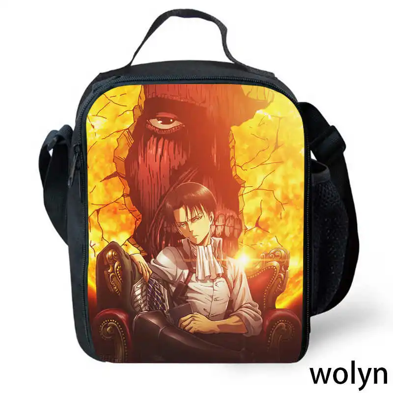 Attack On Titan Lunch Bags for Child ,Cartoon School Bags for Boys Girls,Kids Cooler Bags ,Child Picnic Bags Best Gift