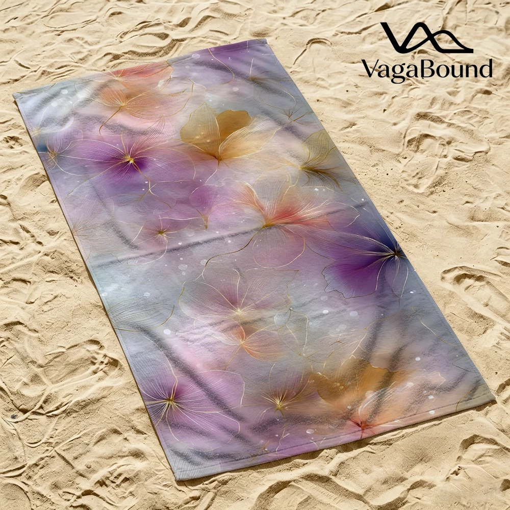 

Ethereal Petals Luxury Beach Towels Crafted from Combed Cotton Plush and Absorbent Beach Towel or Pool Towels