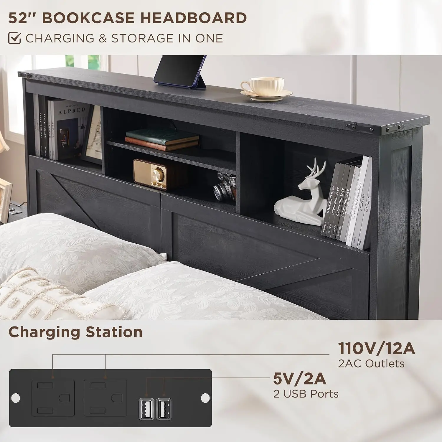 Farmhouse Storage Bed Frame 3