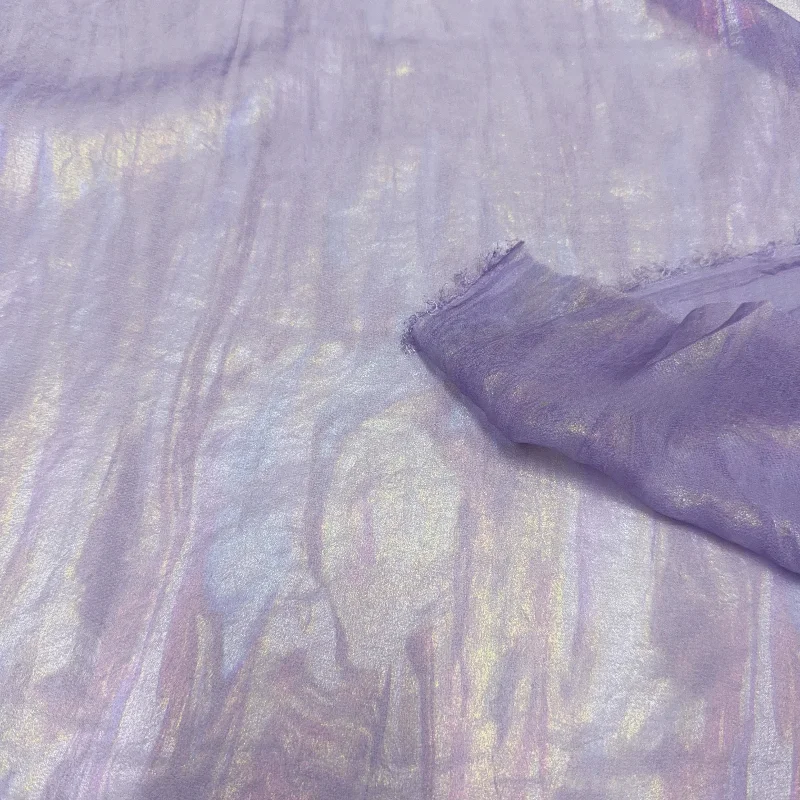 Zeemeermin paarse chiffon stof - Is Sewing A Textile Craft recensie en prijs