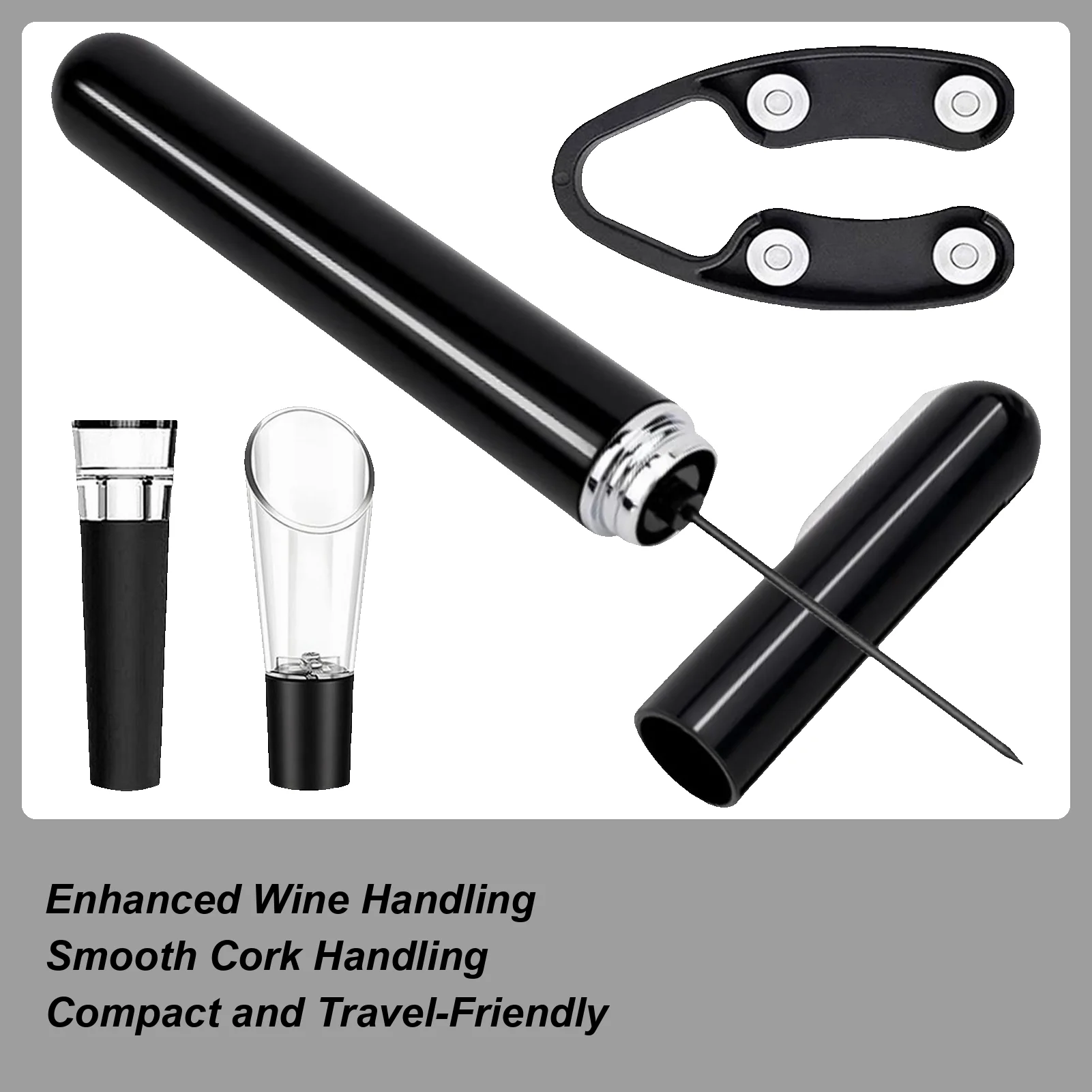 

Wine Opener Manual Easy Cork Remover Tool Air Pressure Pump Wine Bottle Opener For Travel Bar Bartender Kitchen Apartment