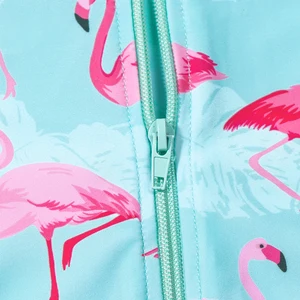 Flamingo swimwear long sleeve female, swimsuit of a piece, beach swimsuit, swimming costumes, summer 12 Main Sales Bathrooms Children's Girl - №5