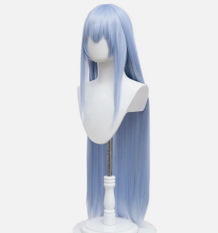 Akame ga Kill! Esdeath Cosplay Wigs 100cm Long Straight Blue Synthetic Hair