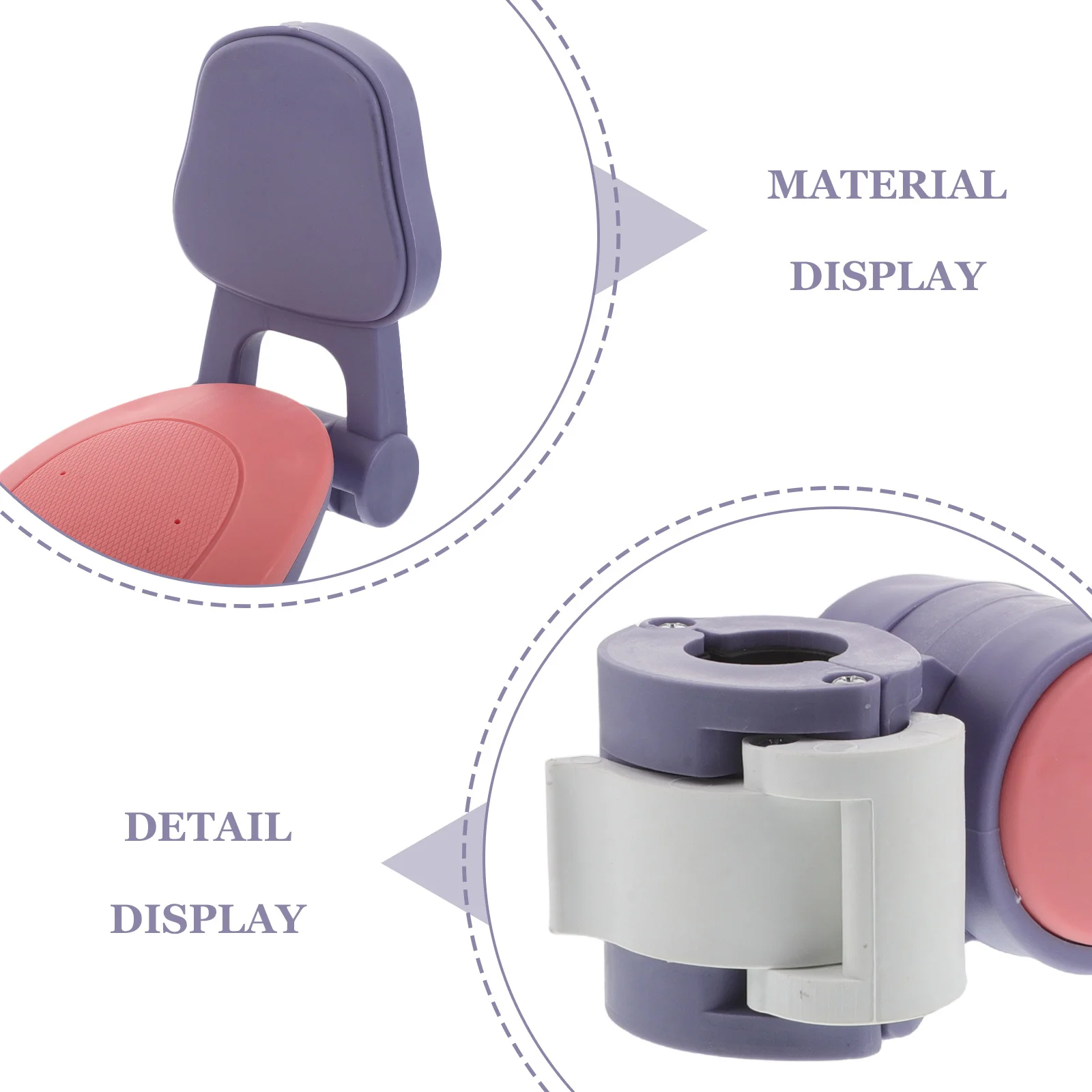 Sedile per scooter per bambini regolabile Attacco per sella in plastica pieghevole Cuscino di ricambio per monopattino addensato per la guida del bambino