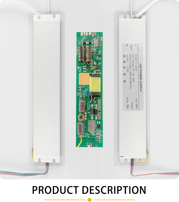 DC12V 36W LED-Beleuchtungs-Treibertransformator mit eingebautem Entfeuchtungspad-Relais für Badezimmerspiegel, spezielle Entfeuchtungs-Stromversorgung – Detail 1