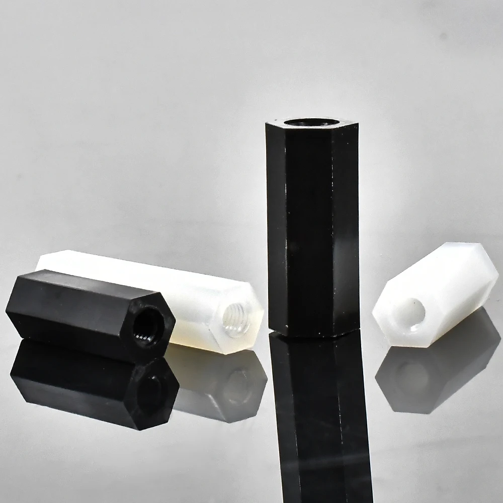 M2 M2.5 M3 M4 M5 M6 Black/White Nylon Hex Female Standoff Pillar Board Mount Thread PCB Plastic Hexagon Motherboard Spacer Screw