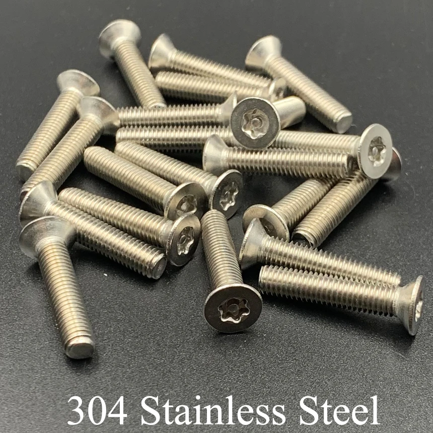 

M5 M5 * 8/10/12/14 M5x8/10/12/14 Нержавеющая сталь 304 304ss Шестилопастной штифт Torx с потайной плоской головкой CSK Винт безопасности машины