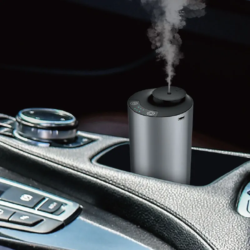 

New Design Auto Control Car Diffuser Fragrance Humidifier Stainless Air Scent Machine Aromatherapy Essential Oil Car Diffuser