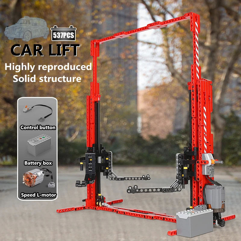 IN STOCK Car Lift Model 1:8 Scale High-Tech MOC 3054 APP Control RC Maintenance Parking Technology Building Blocks Bricks Toys