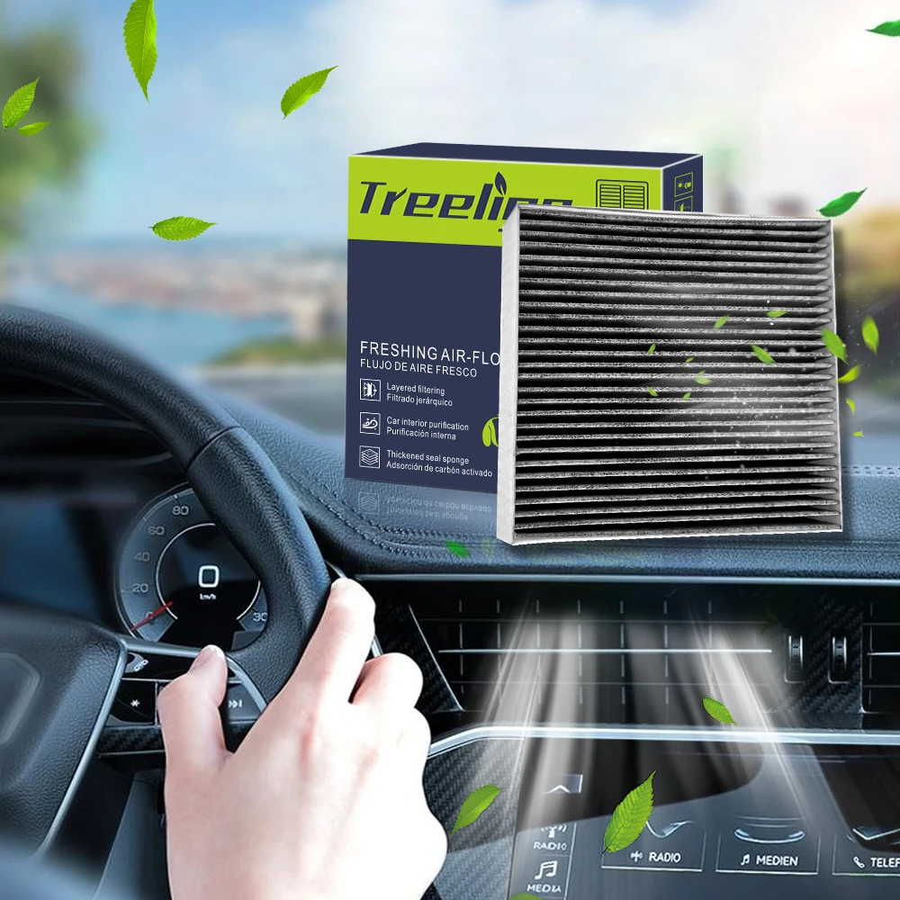 Treeligo CF10381 2PCS Activated Cabin Air Filter Activated Carbon 087903K000, 971332B010, 971333K000 For Kia Carnival 2022-2024
