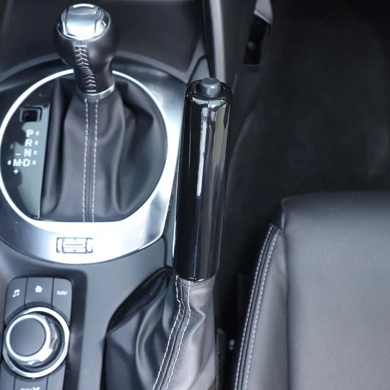 لمازدا MX-5 2016-2025 لشركة فيات 124 عباس 124 ABS ألياف الكربون الأسود سيارة فرملة اليد رافعة الديكور غطاء الملحقات الداخلية #4