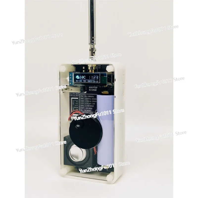 Assembled 150K-30MHz FM SW MW LW SSB(USB LSB) SSB Full Band Radio High Sensitivity Intelligent Radio with 2500mAH 18650 Battery