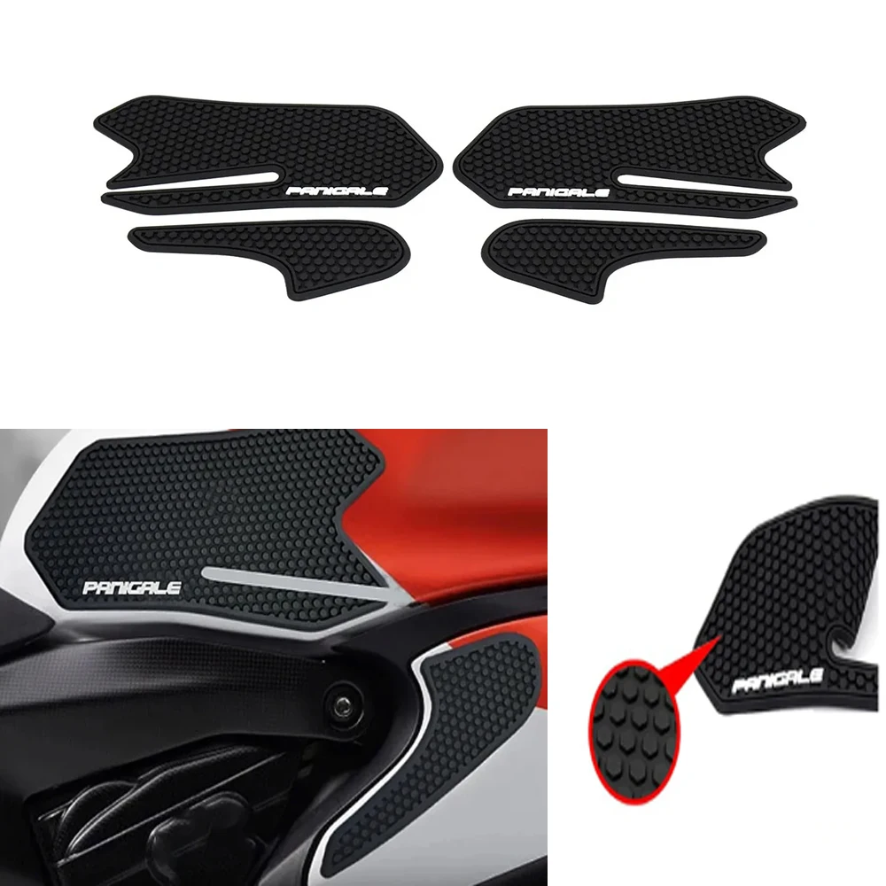 

For DUCATI PANIGALE 899 959 1199 1299 New Tank Traction Pad Side Gas Knee Grip Protector Anti slip sticker 3M Black Motorcycle