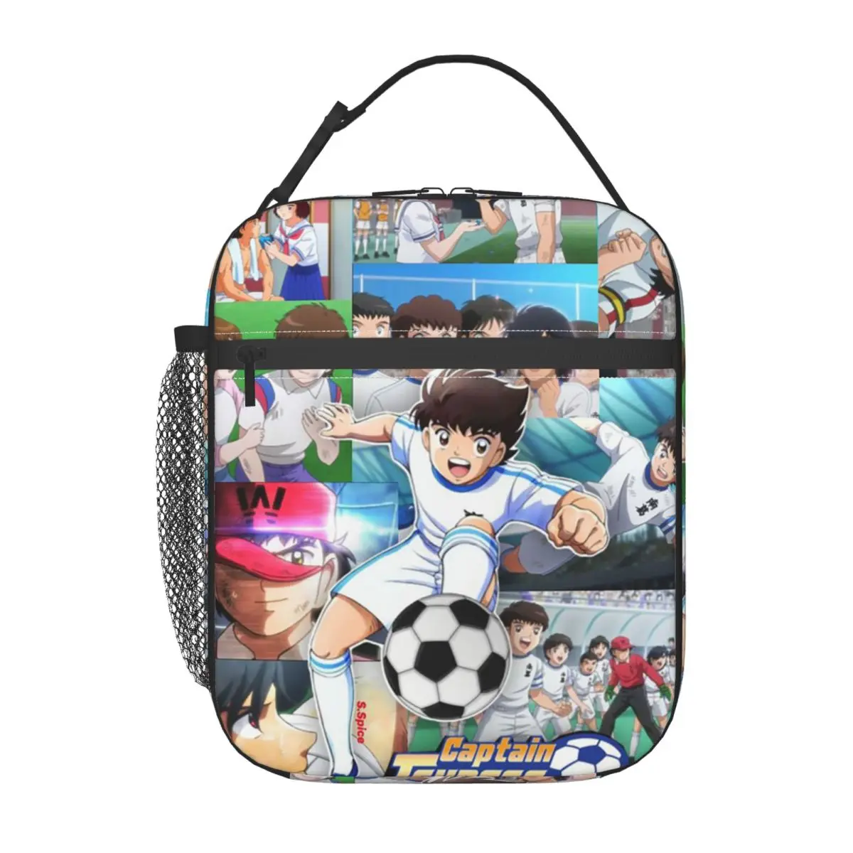 Captains Tsubasas Japan Football Anime (20) Insulated Lunch Bag for Women Kids Portable Food Boxes Thermal Lunch Box Tote