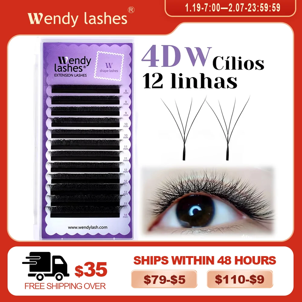 4D W Eyelash Extensions Makeup W Style Fake Eyelashes Soft Natural Handmade High Quality Lash Wholesale Wendy Lashes 5PCFreeShip