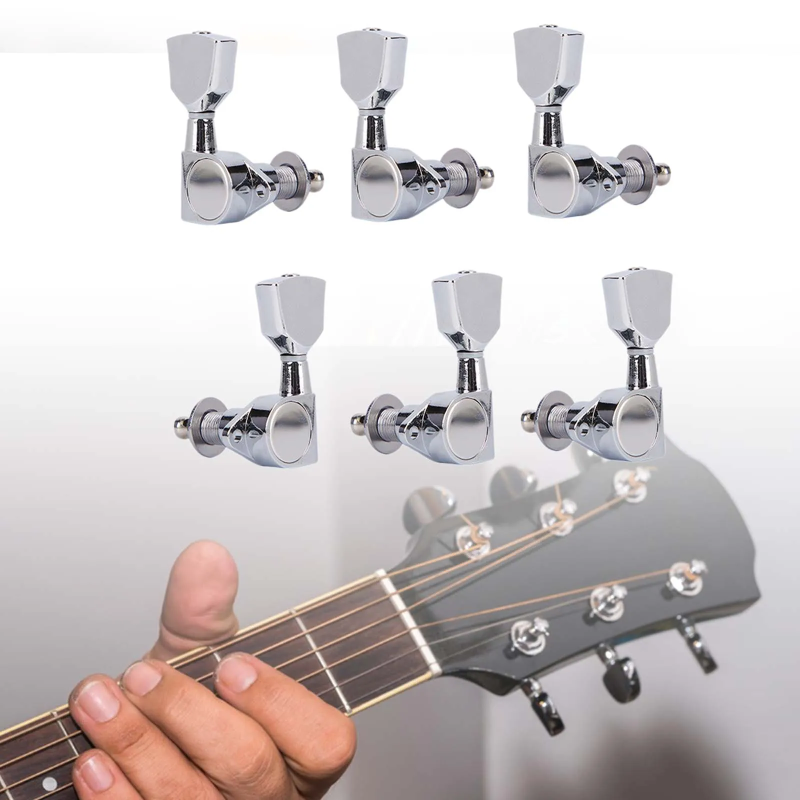 6 Pieces 3R 3L Guitar Tuner Pegs Guitar Tuner Machine Head Stringed Knobs Tuning Keys Accessories for Guitars Parts