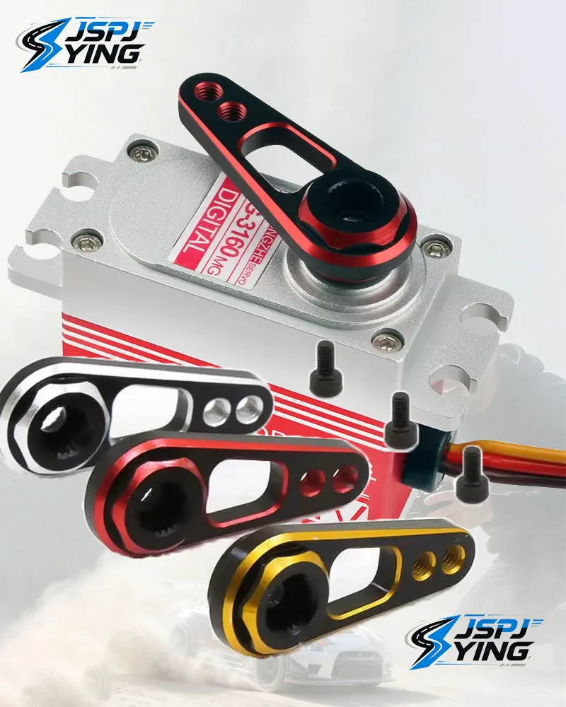 Heavy‑Duty 25T Metal Double Hole Servo Arm Horn, High‑Strength Servo Output Lever Spare Accessories for 1/10 RC Car Boat Multipl