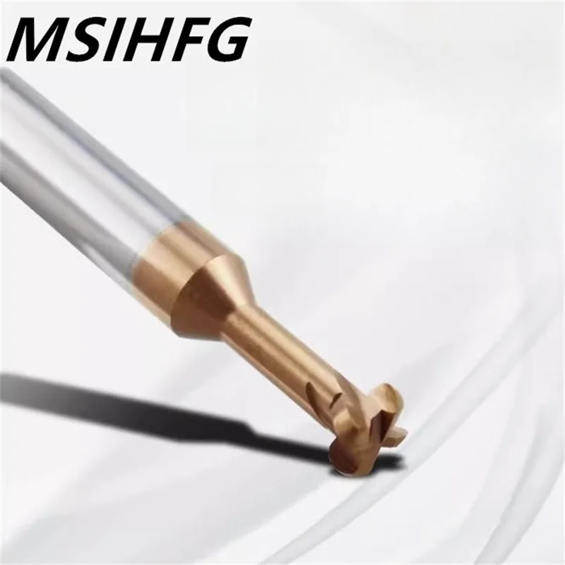 HRC55 Arc T-Shaped Milling Cutter Lollipop End Mill Ball Slot Endmill Solid Carbide Cnc Cutter R6 For Steel Aluminum 3D