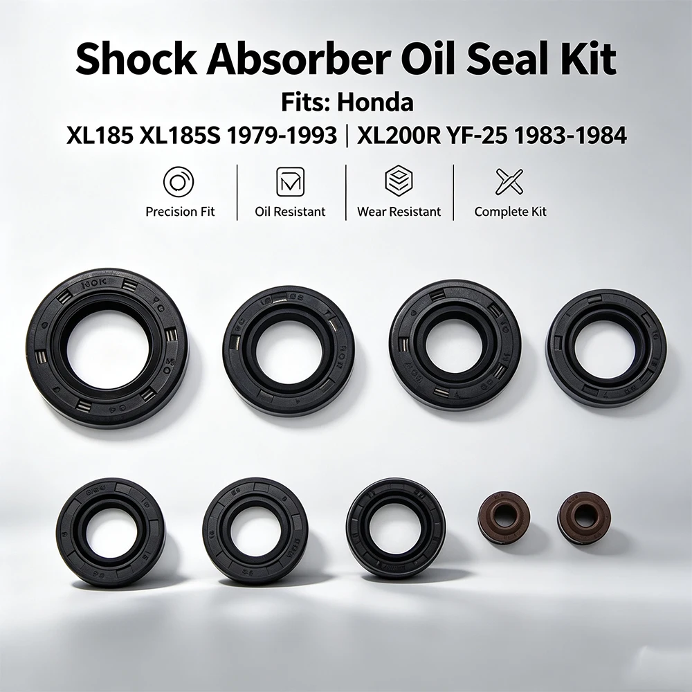 Motorcycle Engine Damper Oil Seal Kit for Honda XL185 XL185S 1979-1993 XL200R 1983-1984 YF-25