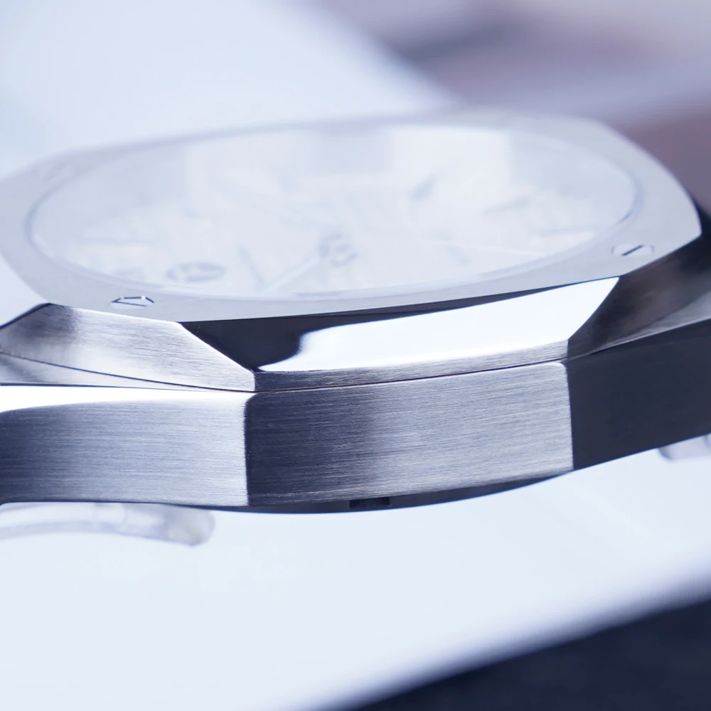 جديد غد أزياء الرجال الساعات الميكانيكية ووتش NH35 حركة الفولاذ المقاوم للصدأ 316L الفولاذ المقاوم للصدأ الكلاسيكية ووتش للماء #5