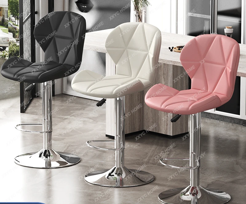 Modern simple bar chair home lift bar chair front desk rotating high stool backrest checkout page bar stool