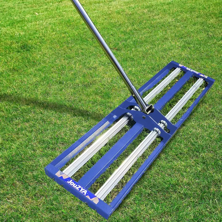 

Выравнивающие грабли с алюминиевым роликовым усилителем, инструмент для выравнивания 30x10 из нержавеющей стали, сверхмощный выравниватель с удлиненной ручкой 80 для сада