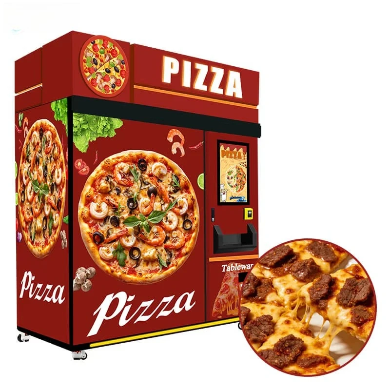 FOODLINE Compact Pizza Vending Machine Small Footprint Quick Heating for Snack Bar Pizza Startup Business