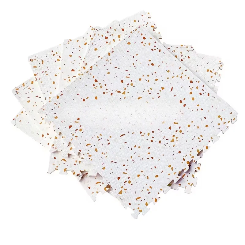 Floor Mat 60 * 60cm EVA Puzzle Floor Mat Soft Interlocking Foam Floor Tile with Frame Children 6 pieces a bag