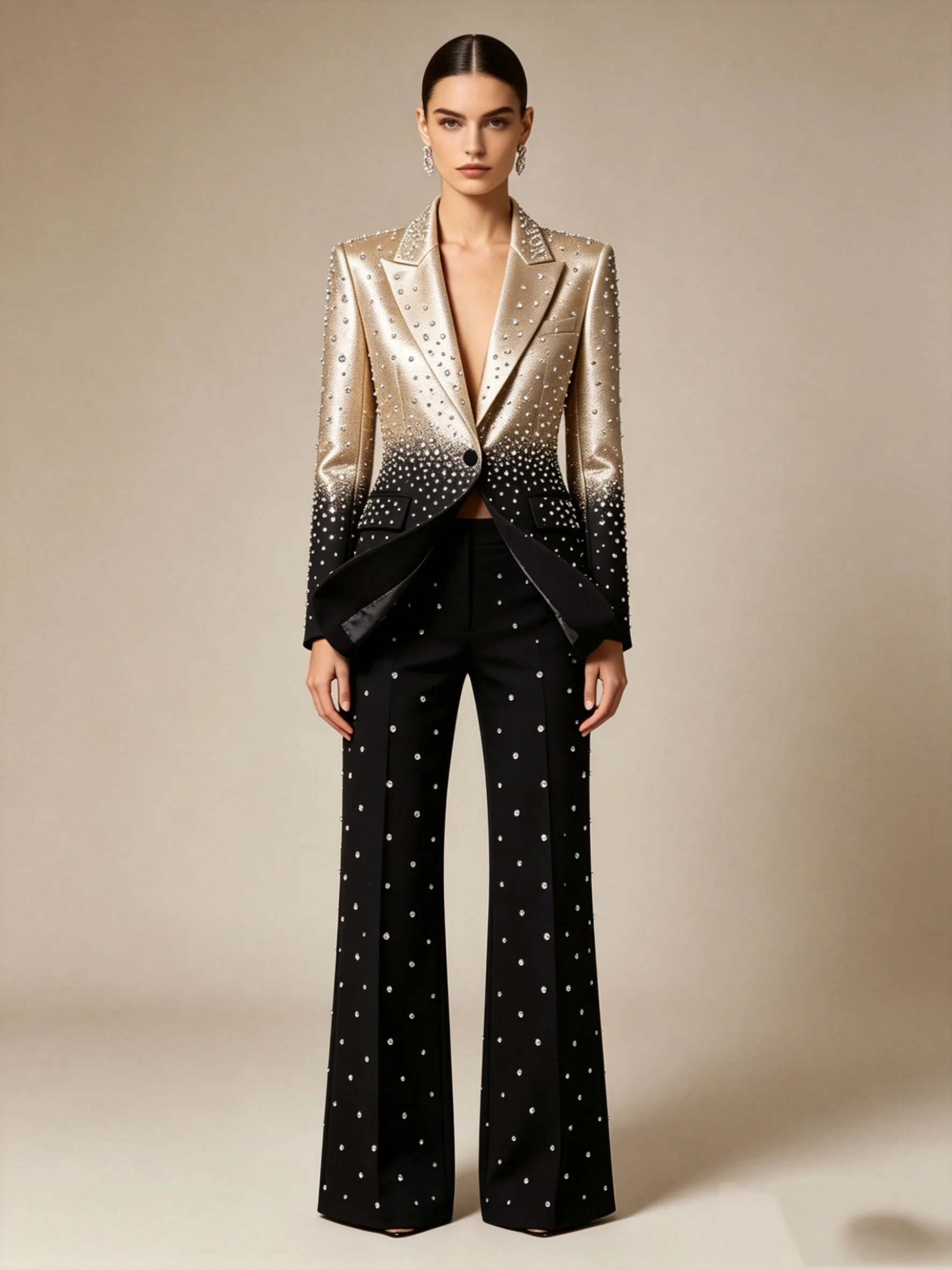 Stitch Color Women Suit Set 2 - Women Formal Wear Stitching 评论和价格