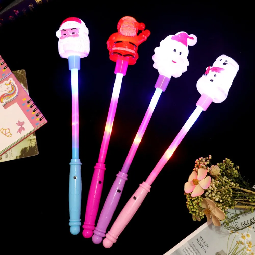 ต้นคริสต์มาสต้นคริสต์มาสแท่งเรืองแสงส่องสว่าง Prop Snowman คริสต์มาสแฟลชบาร์แท่งเรืองแสงบรรยากาศ Snowman Glow Stick