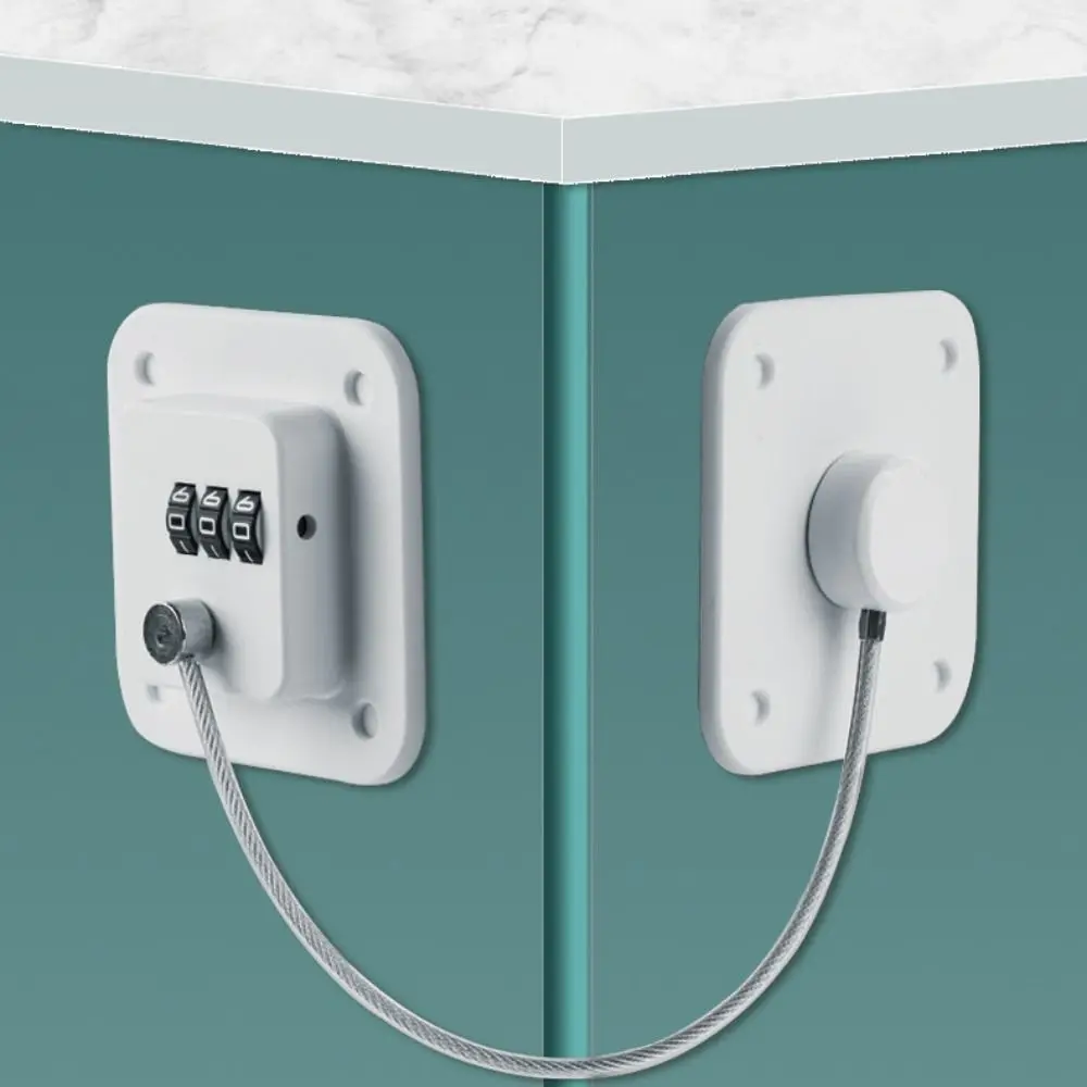 

3-значный замок с паролем для безопасности и окна с клеем, черный/белый замок для безопасности детей, ABS, кодовый замок без перфорации, холодильник