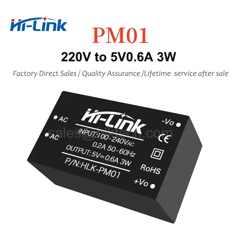 Original AC DC Converter HLK-PM01 PM03 PM09 PM12 PM15 PM24 3W 220V to 3.3V/5V/9V/12V/24V Power Supply Module Intelligent Switch