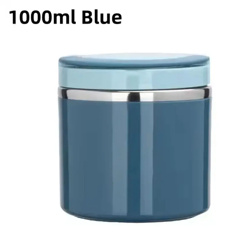AT05-Termos Para Comida Caliente Insulated Soup Container Stainless Steel Lunch Box For Kids Blue 1000Ml