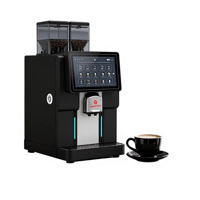 Commercial  Automatic Espresso Coffee Machine with 10-Inch Smart Display Dual Boiler & Integrated Grinder Best Coffee Machine