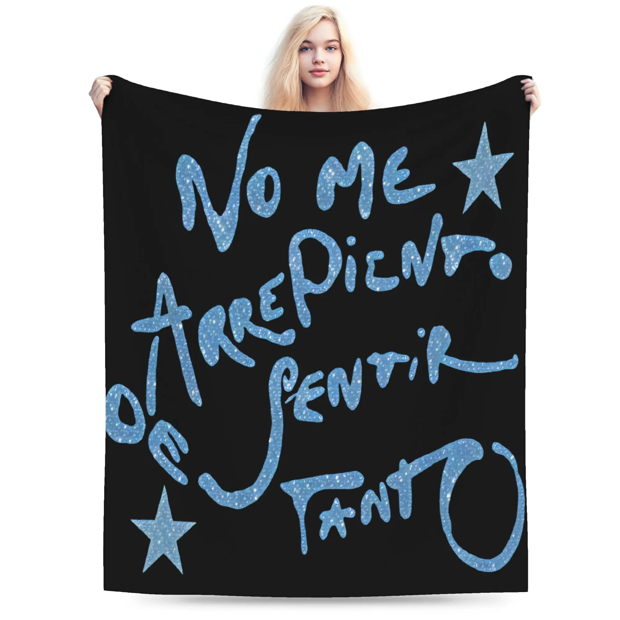 No Me Arrepiento De Sentir Tanto Blanket Quality Soft Karol G Throw Blanket Spring Camping Chair Sofa Bed Novelty Bedspread