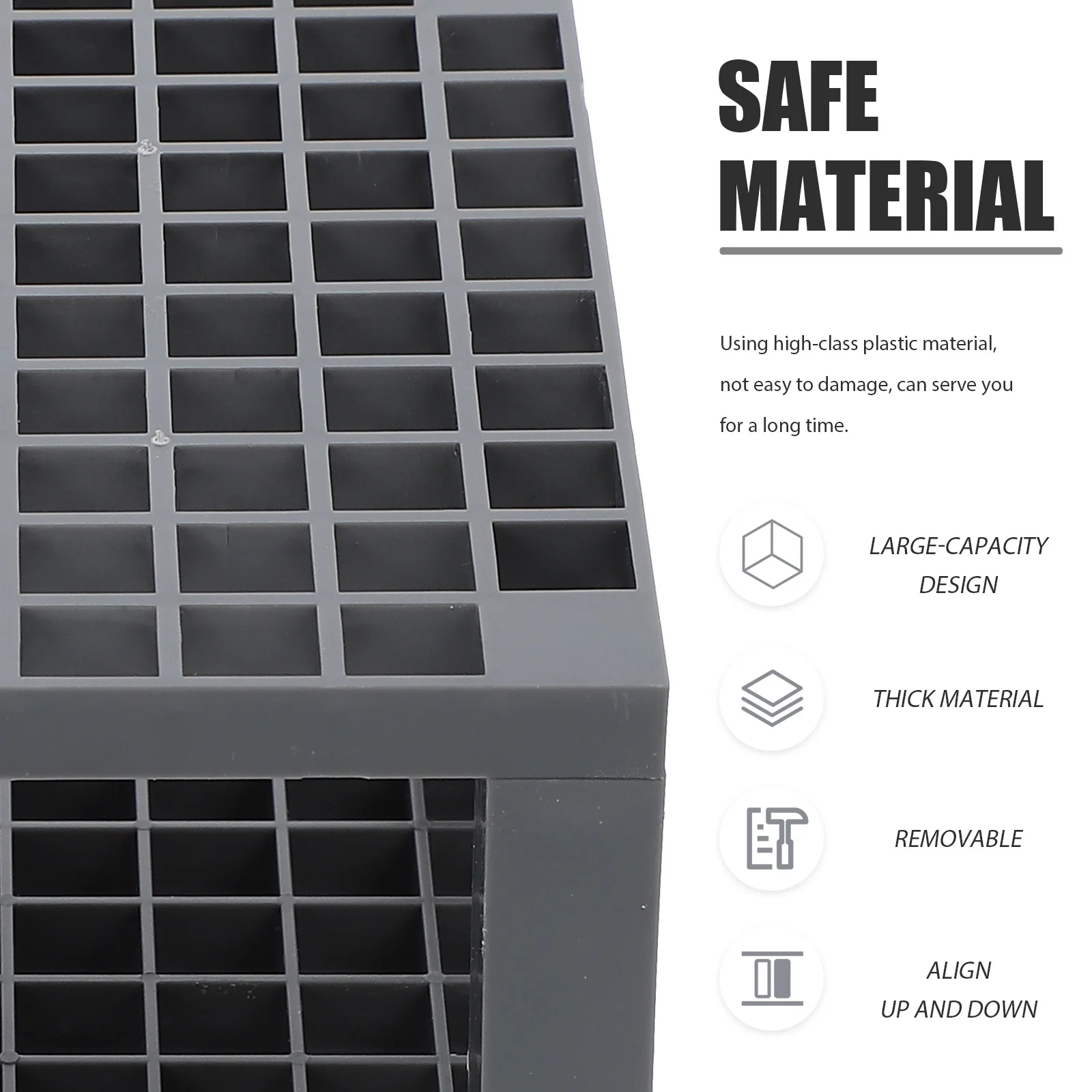 

2pcs Grey St 96 Paintbrush St Holes for Watercolor Oil Pens Detachable Desktop Storage ganizer Rack Plastic