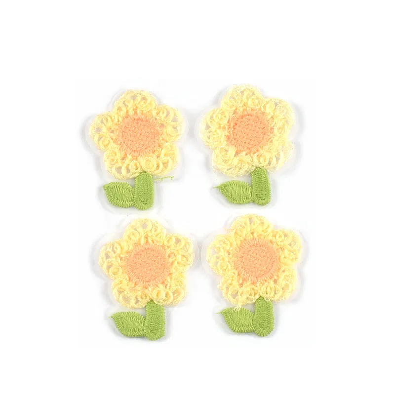 10pcs/lot 4.4x3.6cm Lace Edge Mix Color Flower Patches Crochet Applique Clothes DIY Embroidery Sewing Accessories Handmade Decor image 6