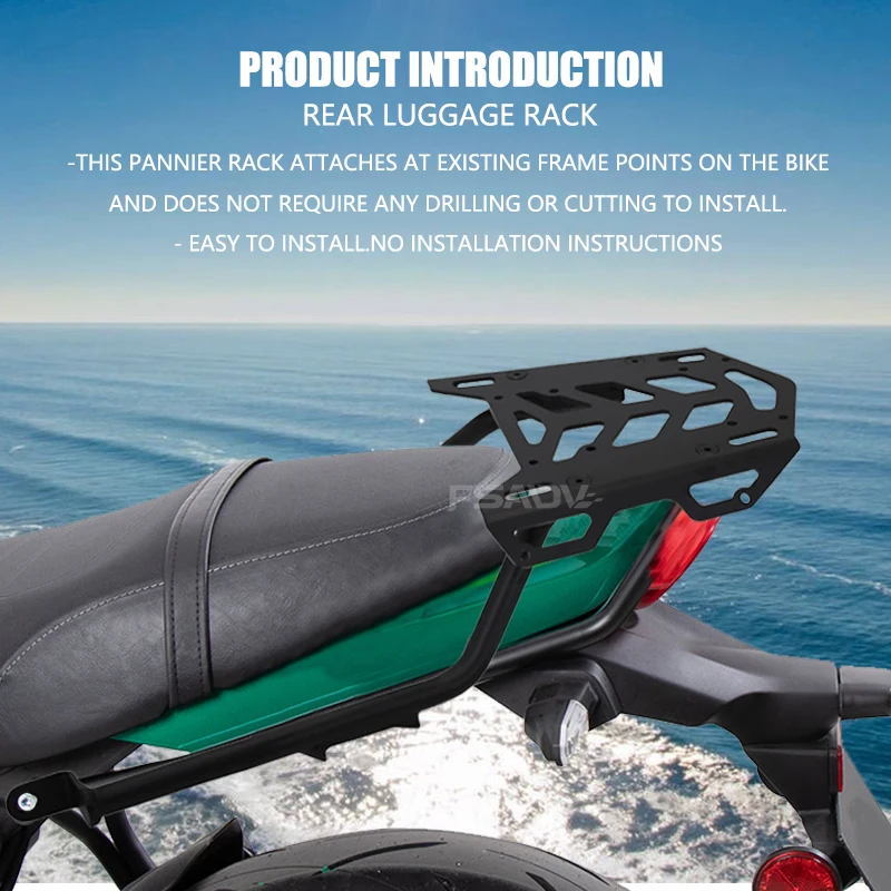 Apto para kawasaki z650rs acessórios da motocicleta caso superior rack traseiro transportadora z650 rs z 650rs 2022 2023 2024 rack de bagagem traseira