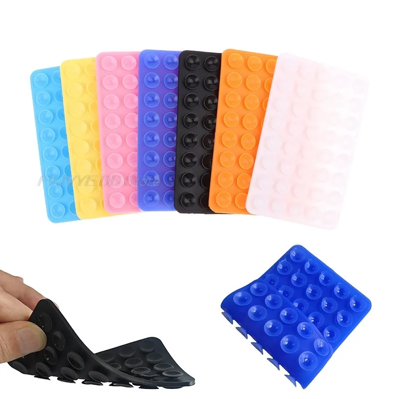 2pcs silicone phone fixed suction cups, double-sided fixed pads, universal anti slip suction cups for phone cases C2