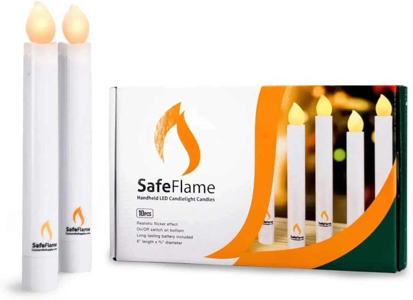 SafeFlame LED Candlesticks - 6